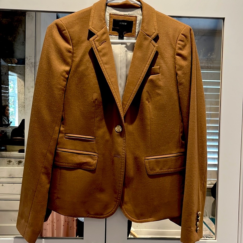 J.Crew Women’s Schoolboy Blazer in camel